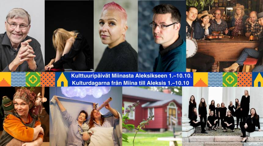 Runomies Reijo Vähälä, OSIRIS-teatteri, Catariina Salo, Vesa Haapala, The Shit Kickers, Teater Taimine, Teatteri Hevosenkenkä, Fanjunkars sekä Sabrina ja Saarten tyttäret